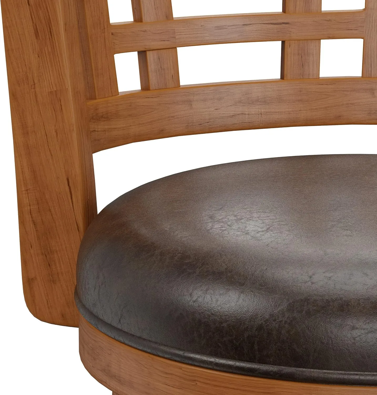 Hillsdale Fairfox Swivel Stool with Rectangular Lattice Back, Counter Height, Oak