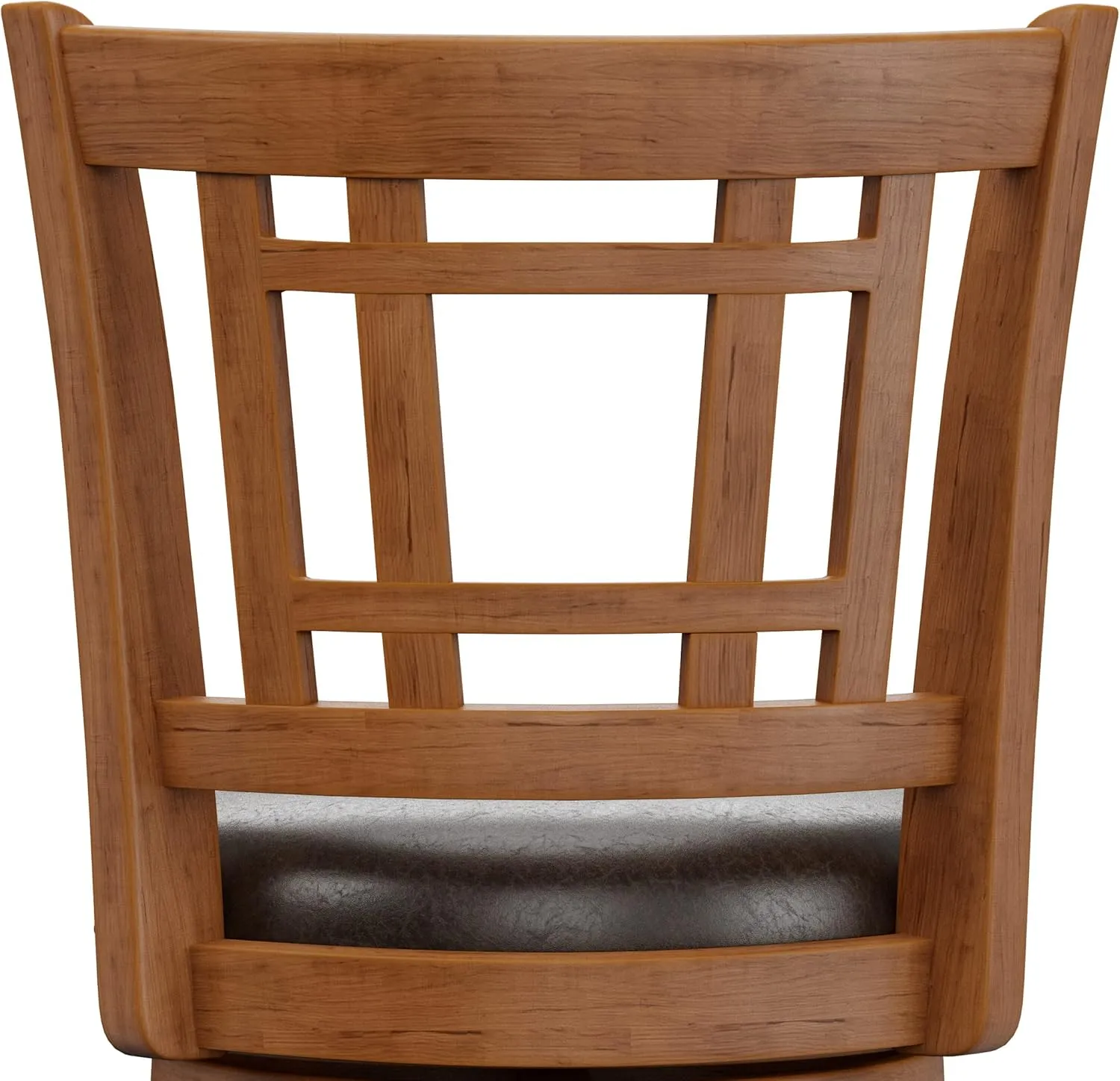 Hillsdale Fairfox Swivel Stool with Rectangular Lattice Back, Counter Height, Oak