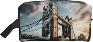 Historic London Bridge print Travel Toiletry Bag for Men,Shaving Kit with Large Capacity for Travel Accessories