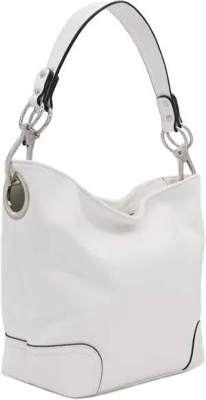 Hobo Shoulder Bag with Big Snap Hook Hardware
