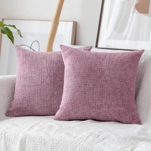 Home Brilliant Pink Throw Pillow Covers Super Soft Decorative Pillow Cases for Festival Party Cushion Cases for Women Kids, 20 x 20 inch, Pack of 2