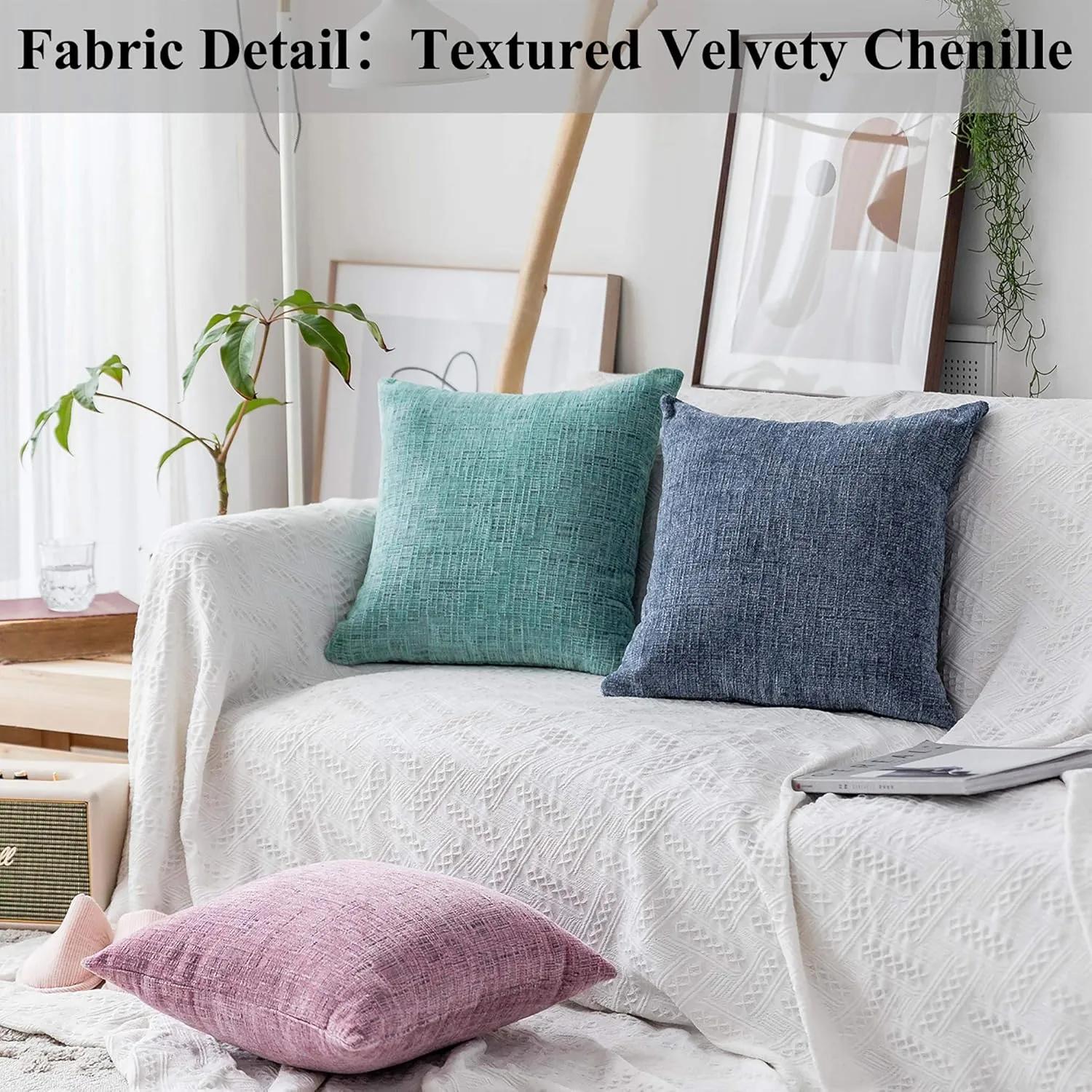 Home Brilliant Pink Throw Pillow Covers Super Soft Decorative Pillow Cases for Festival Party Cushion Cases for Women Kids, 20 x 20 inch, Pack of 2