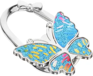 Homoyoyo Butterfly Purse Table Hook Portable Handbag Hanger for Office Desks Sturdy Material Stylish Design Versatile Use for Bags Keys and More