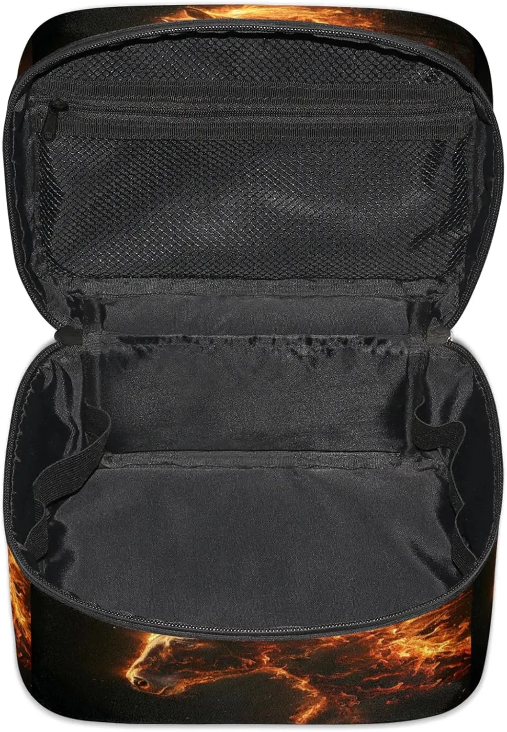 Horse Travel Toiletry Bag Large Capacity Makeup Case Organizer with Handle Cosmetic Case for Women Girls