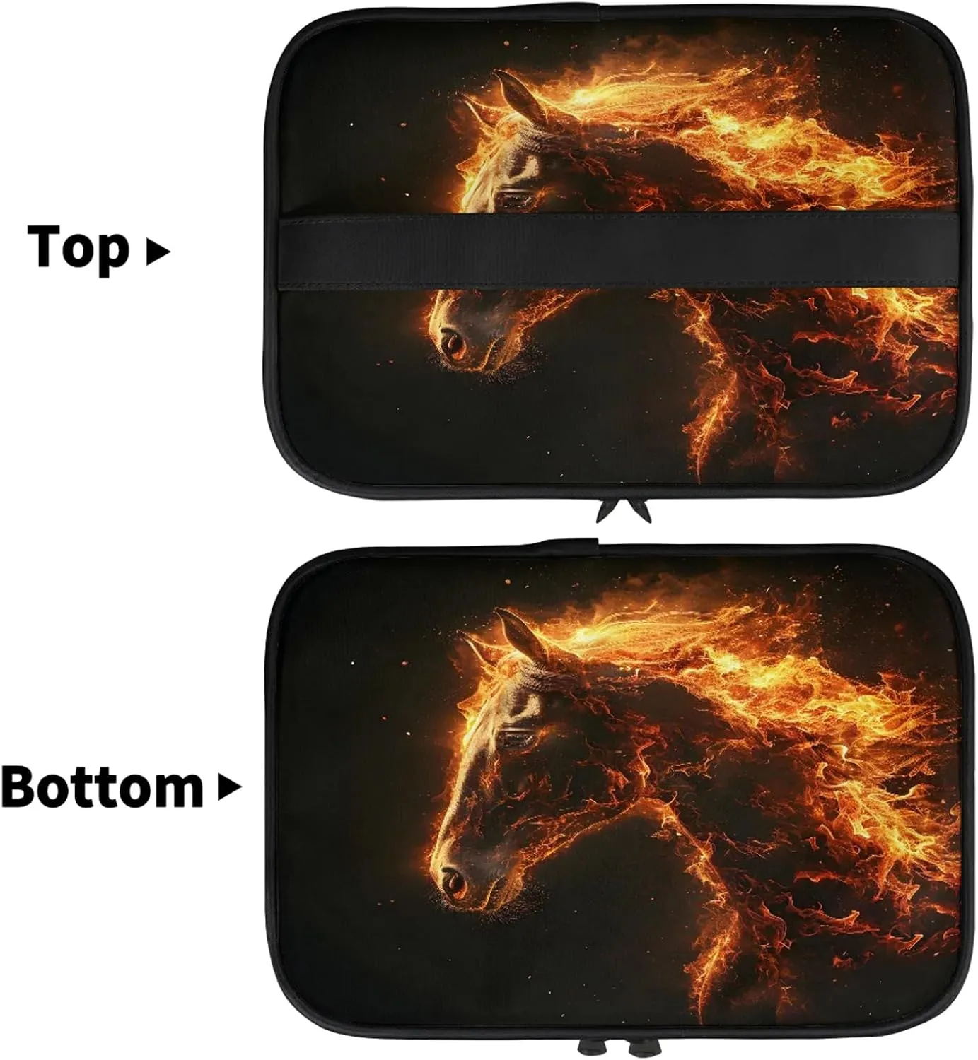 Horse Travel Toiletry Bag Large Capacity Makeup Case Organizer with Handle Cosmetic Case for Women Girls