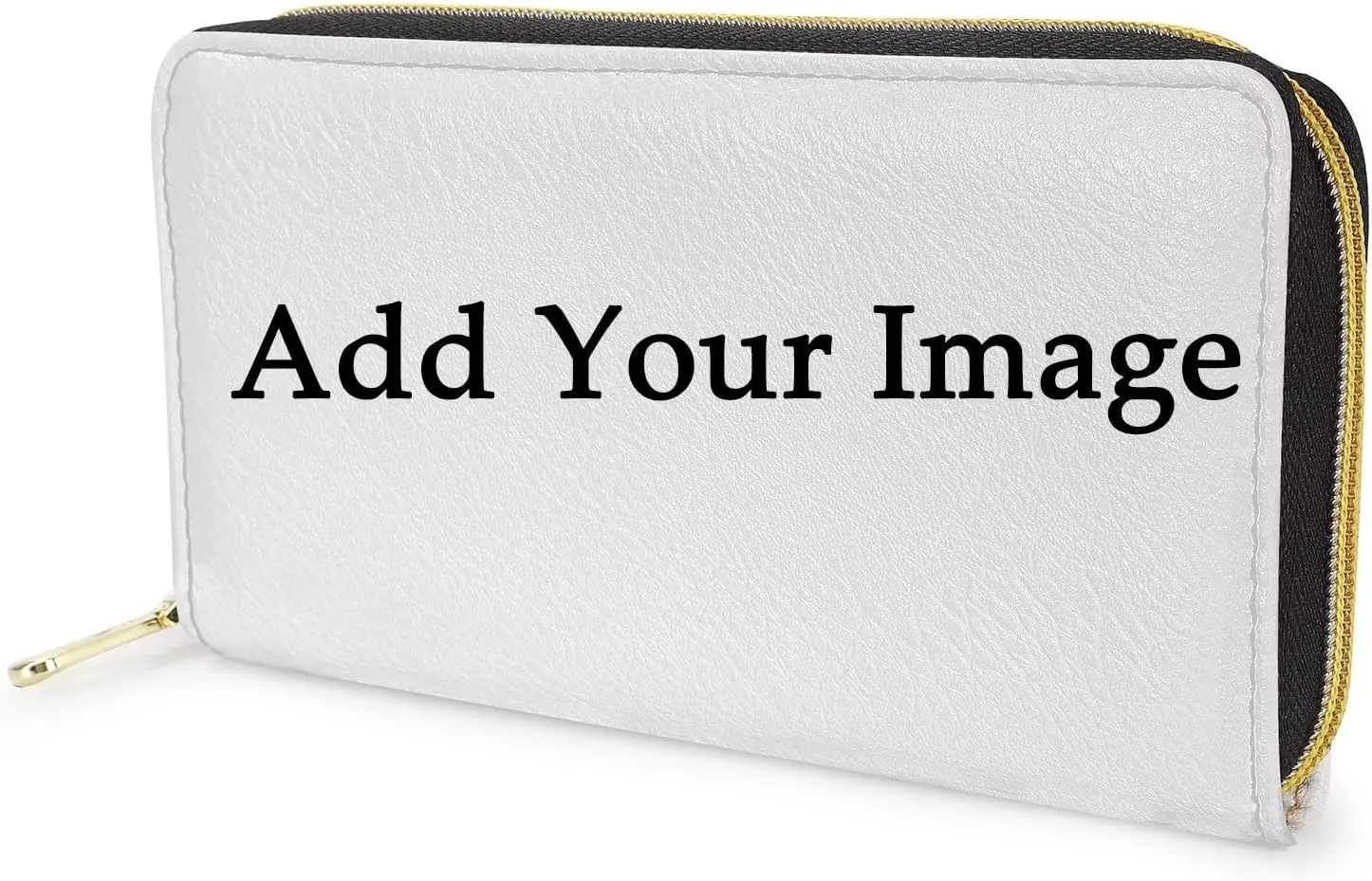 Howilath Custom Pu Leather Wallet for Women with Personalized Your Name/Logo/Photo/Image/Design on Ladies Purse Credit Card Holder Bags
