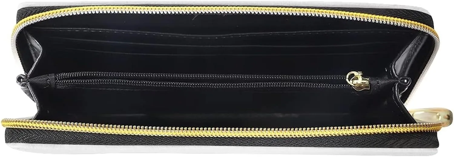 Howilath Custom Pu Leather Wallet for Women with Personalized Your Name/Logo/Photo/Image/Design on Ladies Purse Credit Card Holder Bags