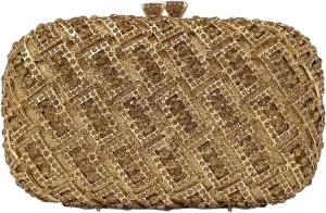 HUANG ZHUANG Sparkly Elegant Crystal Clutch Purse Luxury Rhinestone Evening Bag Prom Party Wedding Handbag