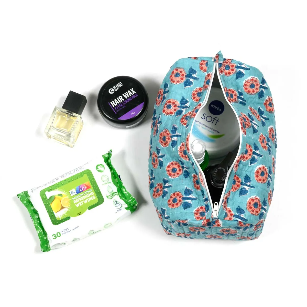 HYBRID BUTTI QUILTED TOILETRY POUCH