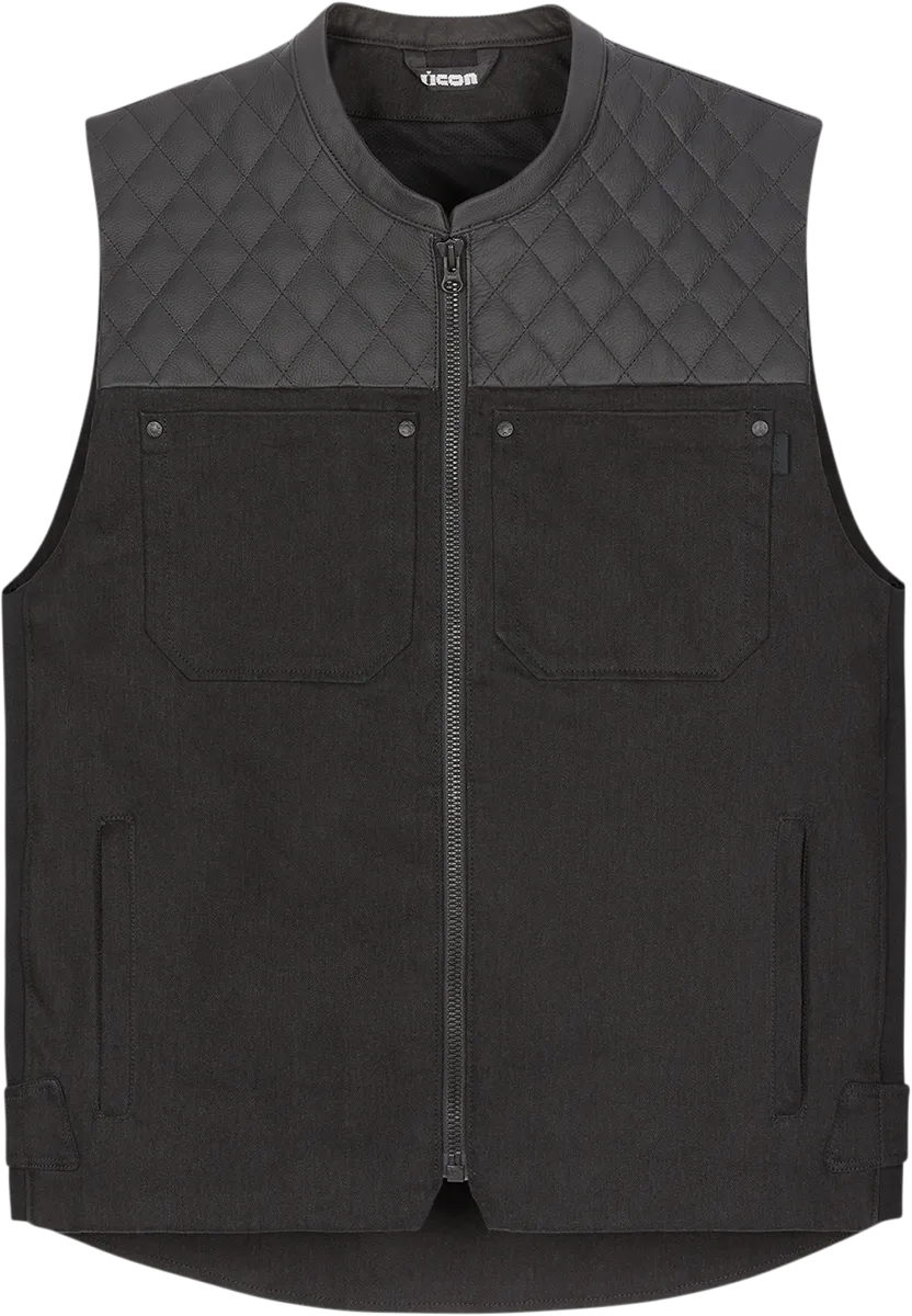 ICON Chamonix Denim Vest - Black - 2XL 2830-0556