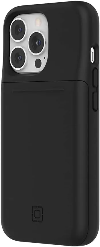 Incipio Stashback Wallet Case for iPhone 13 Pro – Slim Dual-Layer Protective Case with 12ft Drop Protection, Slide-Out Card Storage, Shock-Absorbing, Scratch-Resistant Design - Jet Black
