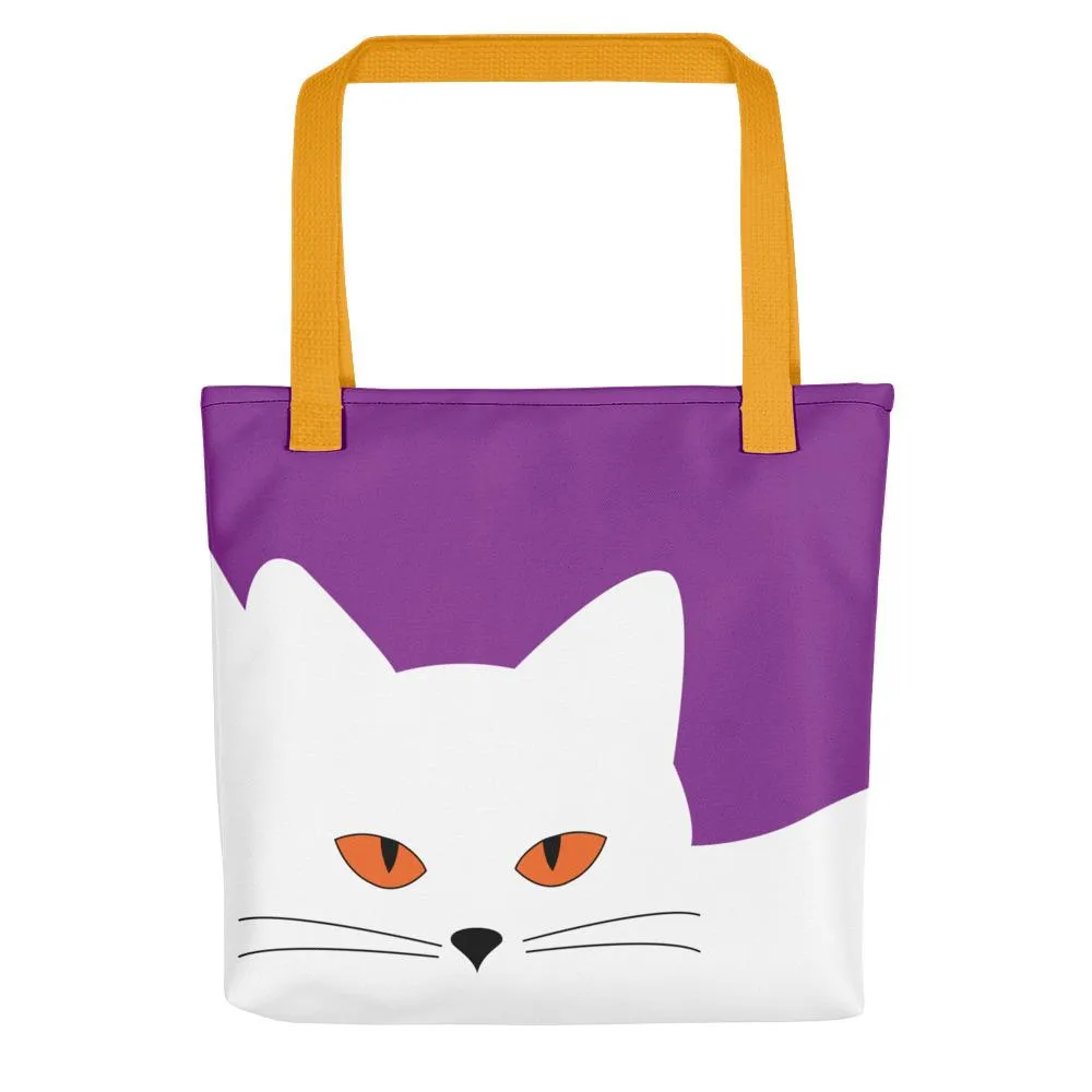 Inscrutable Cat 'Juicy Fruity Plum' Tote bag