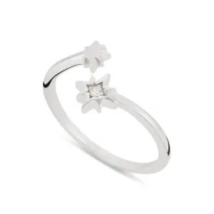 Interstellar Star Open Ring - Silver - SPS-371