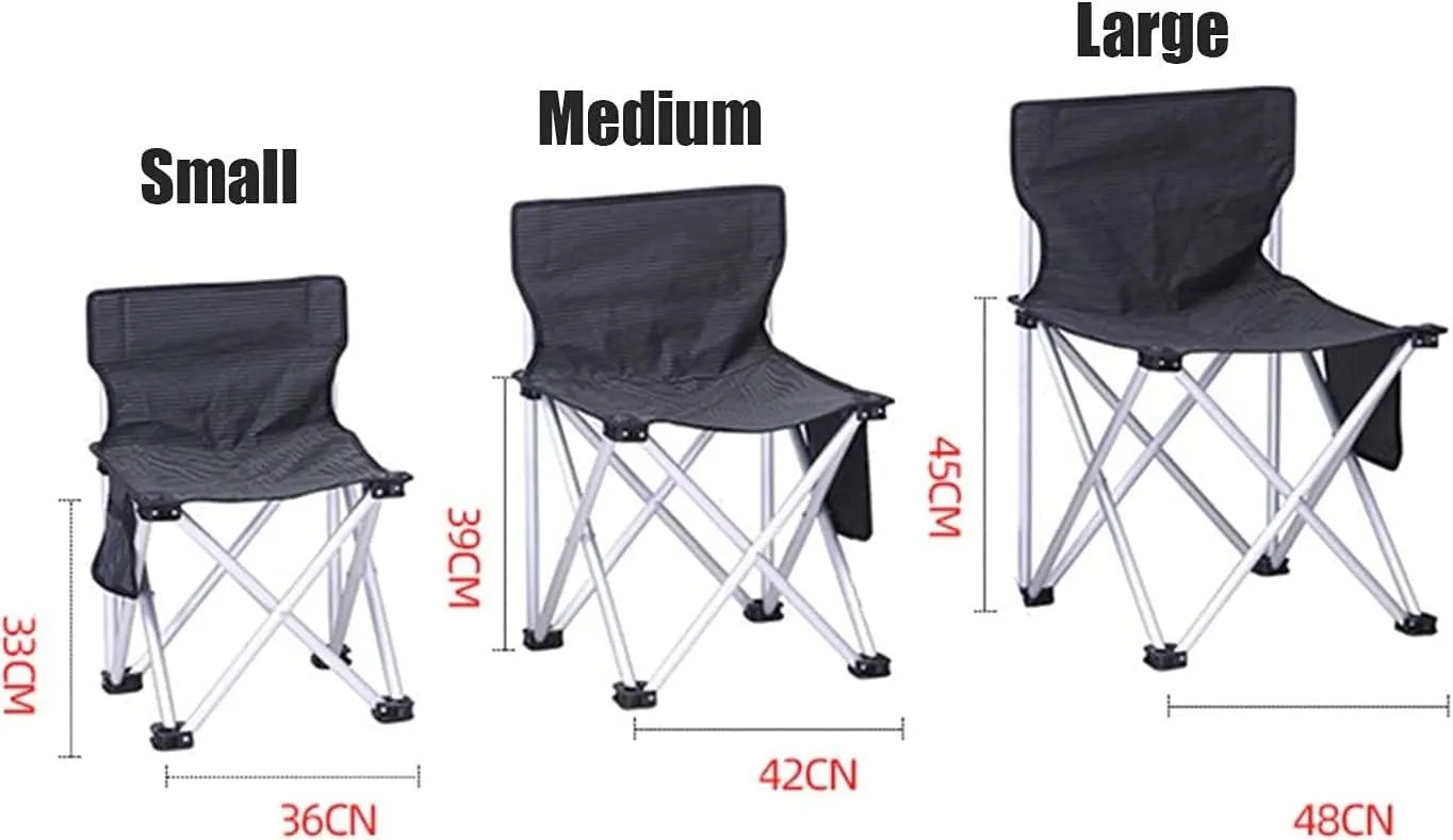 IRYZE Outdoor Chair Folding Camping Chair Camping Stool Portable Folding Chair for Outdoor Camping Fishing Hiking Beach Slacker Chair with Carry Bag Camping Chair Foldable Chair (Size : 45 * 48cm)