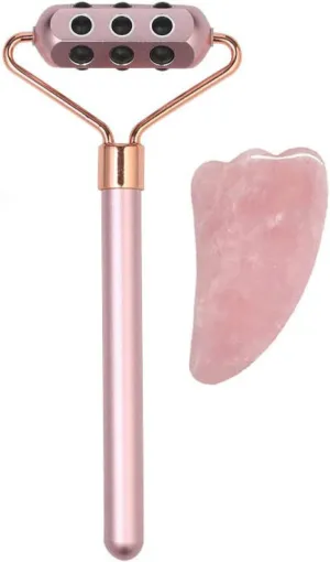 Jade Roller Rose Quartz Facial Gua Sha Tools Germanium Stone Roller Set Massage Beauty Tools,Type 3
