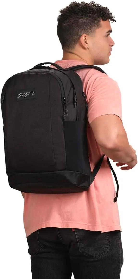 JanSport Inbound Pack – Large Main Compartment, Dual Water Bottle Pockets, and Dedicated 15-Inch Padded Laptop Pocket, Black