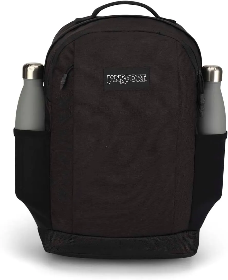 JanSport Inbound Pack – Large Main Compartment, Dual Water Bottle Pockets, and Dedicated 15-Inch Padded Laptop Pocket, Black