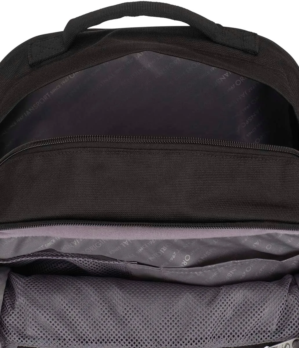JanSport Inbound Pack – Large Main Compartment, Dual Water Bottle Pockets, and Dedicated 15-Inch Padded Laptop Pocket, Black