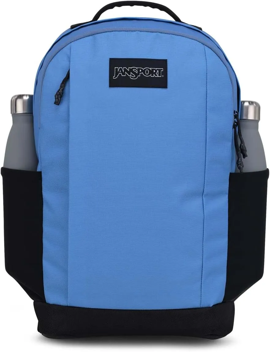 JanSport Inbound Pack – Large Main Compartment, Dual Water Bottle Pockets, and Dedicated 15-Inch Padded Laptop Pocket, Elemental Blue
