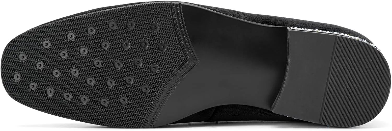 JITAI Mens Velvet Loafers Dress Shoes Loafers for Men Tuxedo Suit Shoes