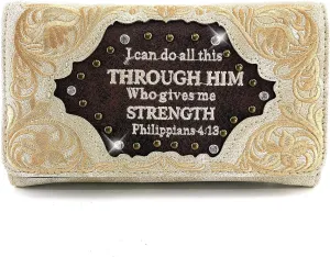 Justin West Through Him Who Gives Me Strength Philippians 4:13 Bible Verse Purse