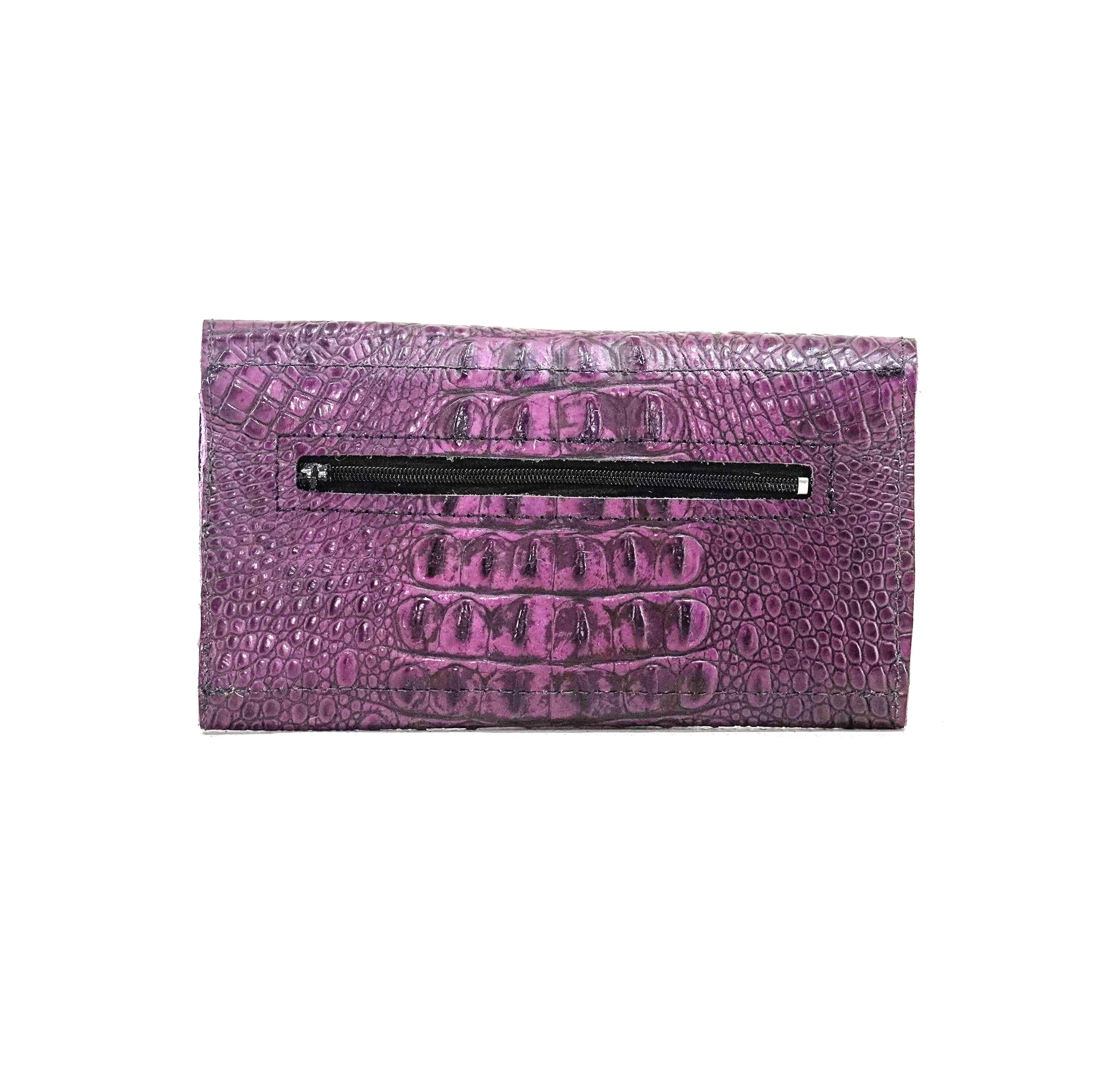 Kacey Wallet - All Embossed w/ Amethyst Croc