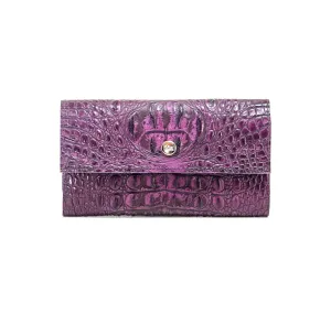 Kacey Wallet - All Embossed w/ Amethyst Croc
