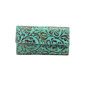 Kacey Wallet - All Embossed w/ Lagoon tool
