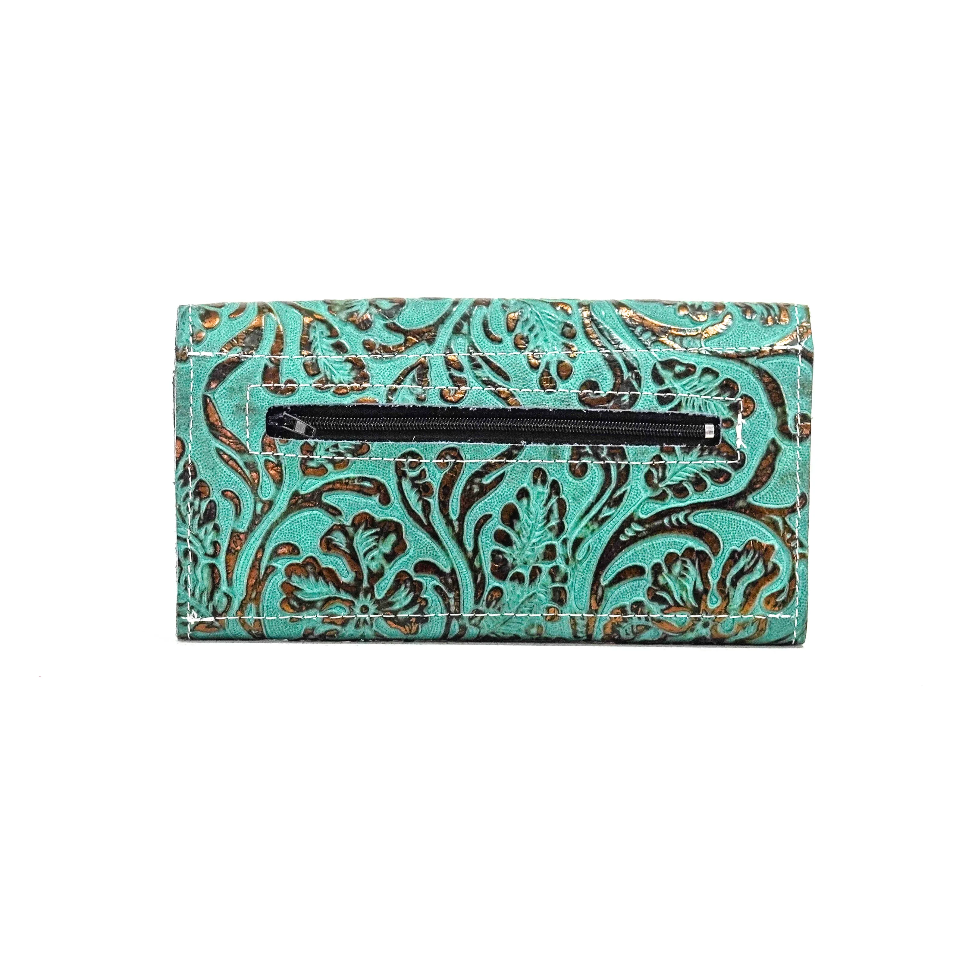 Kacey Wallet - All Embossed w/ Lagoon tool