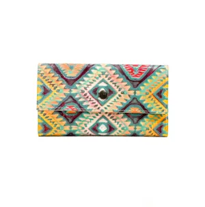 Kacey Wallet - All Embossed w/ Rainbow Aztec