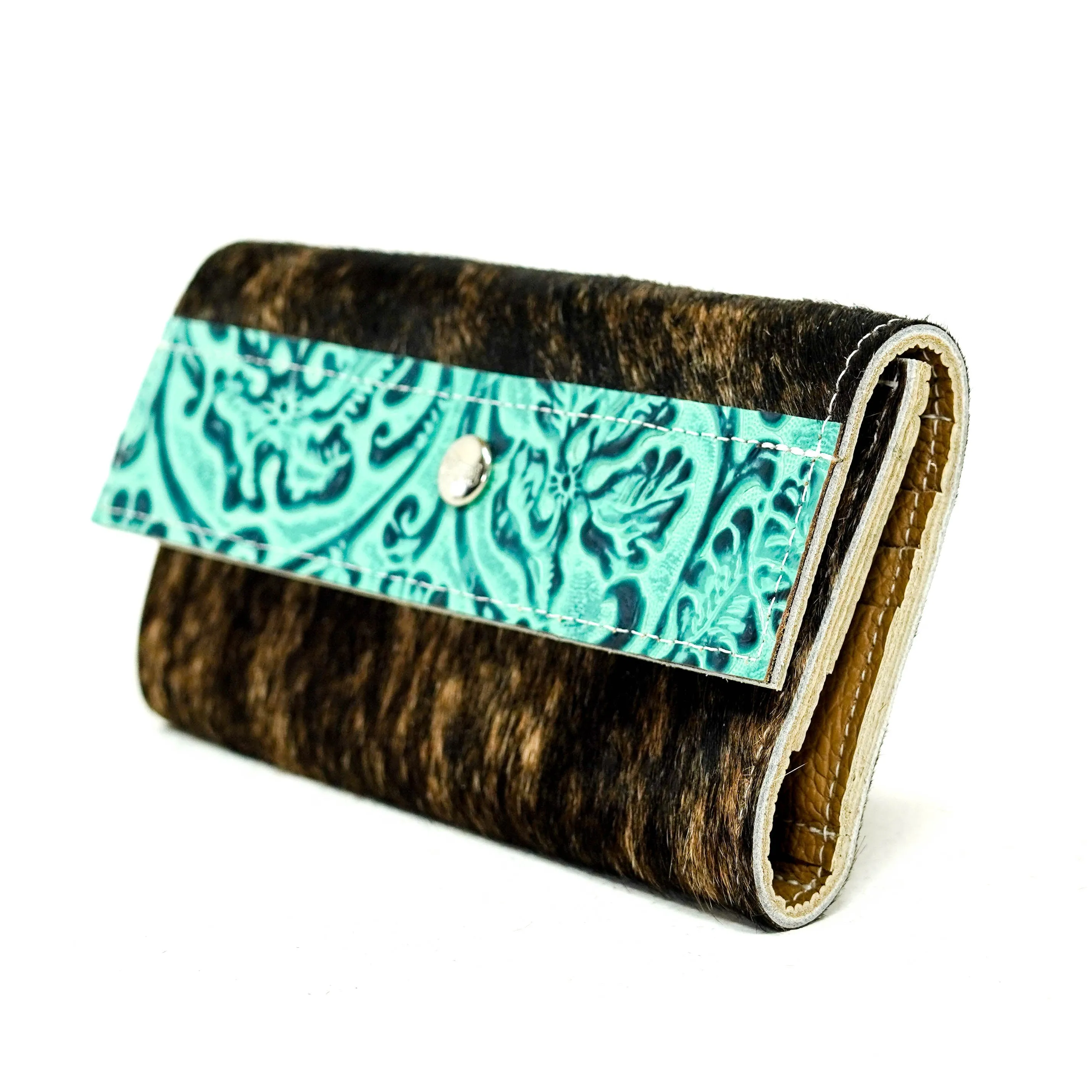 Kacey Wallet - Brindle w/ Sea Glass Tool