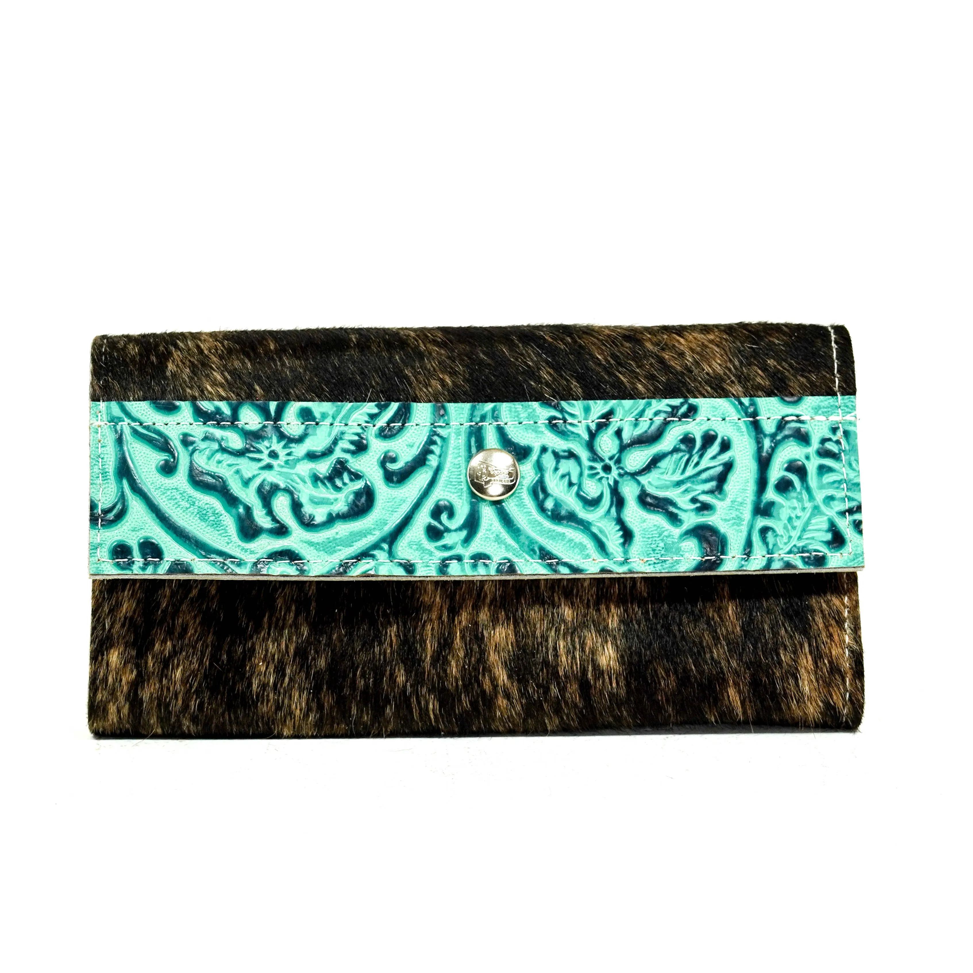 Kacey Wallet - Brindle w/ Sea Glass Tool