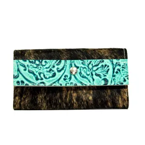 Kacey Wallet - Brindle w/ Sea Glass Tool