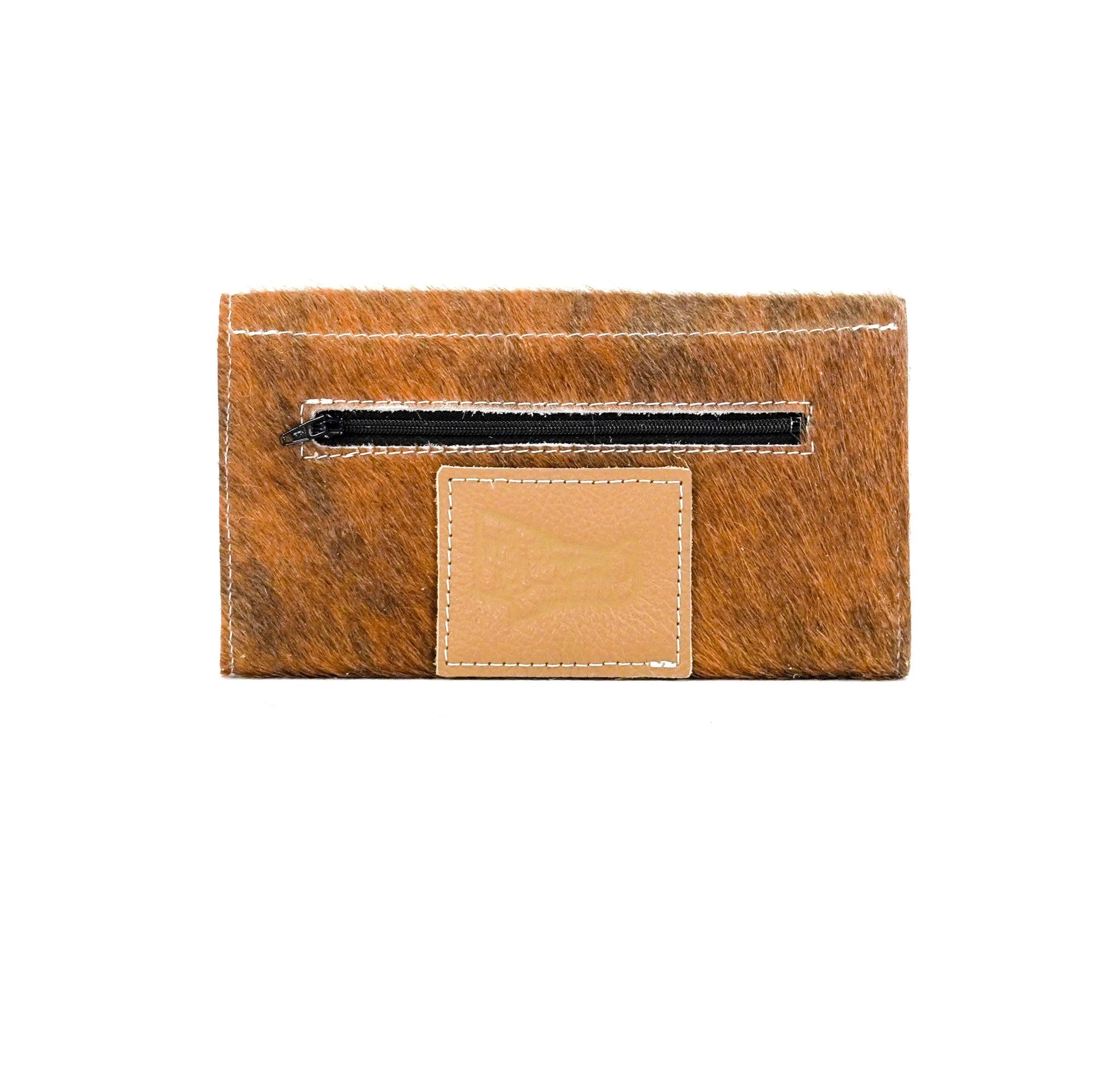 Kacey Wallet - Red Brindle w/ Vanilla Leopard