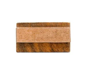 Kacey Wallet - Red Brindle w/ Vanilla Leopard