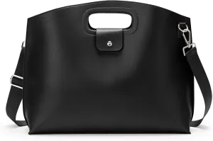 KALIDI Messenger Bag 16 Inch Slim Laptop Vegan Leather Briefcase Crossbody Tote for 15.6" Notebook Business Work Office Bag