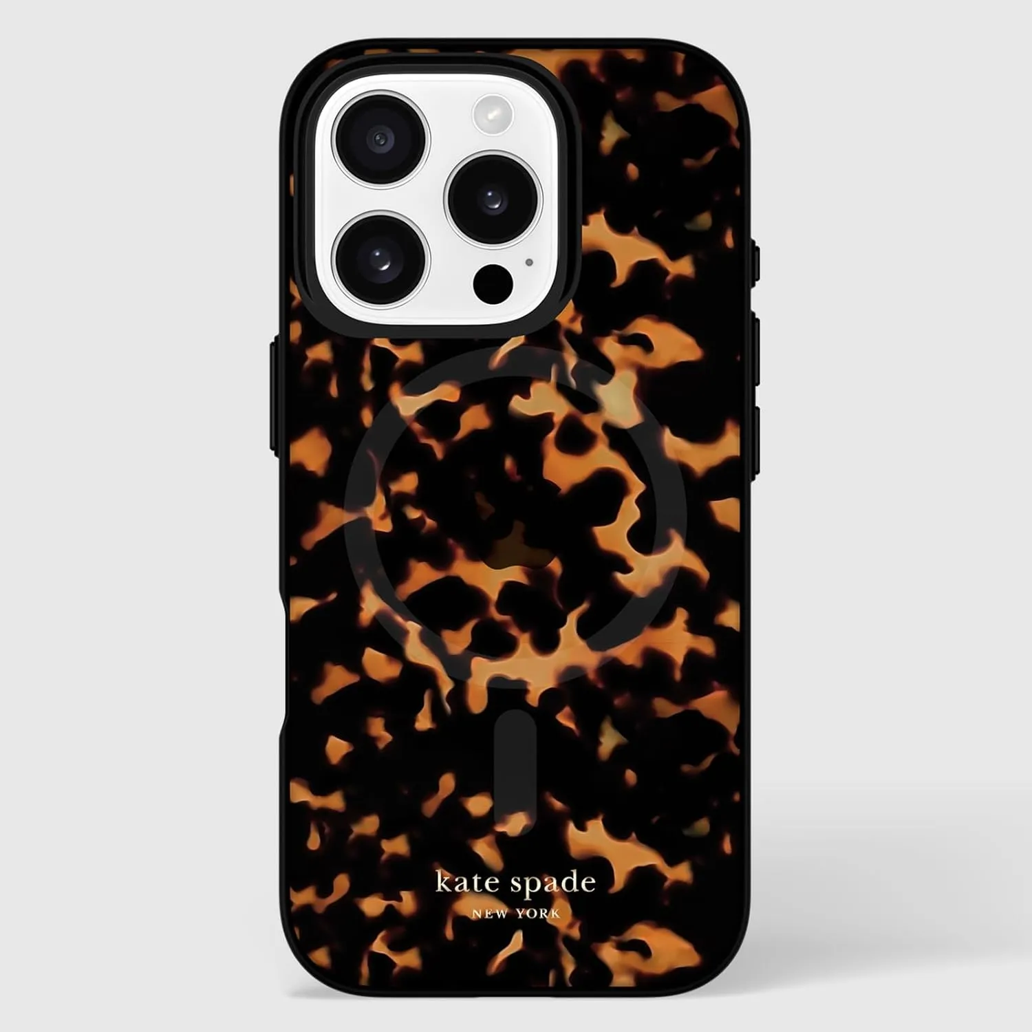 kate spade new york iPhone 16 Pro Case - Compatible with MagSafe - Designer Phone Case - Tortoise