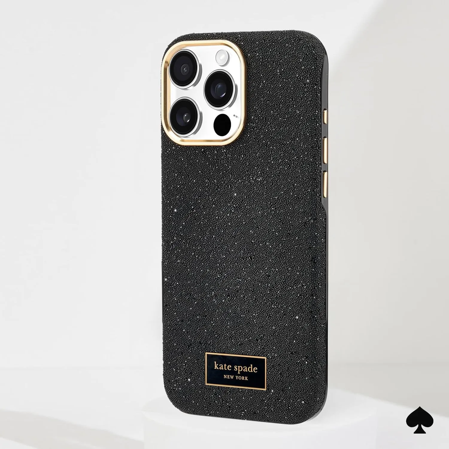 kate spade new york iPhone 16 Pro Max Case - Compatible with MagSafe - Designer Phone Case - Crystal Pave Nightfall