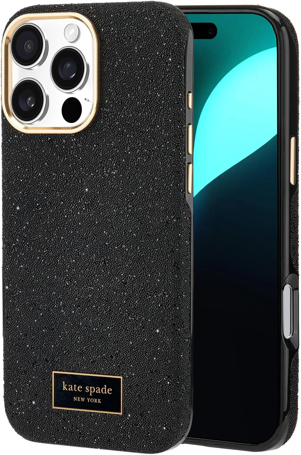 kate spade new york iPhone 16 Pro Max Case - Compatible with MagSafe - Designer Phone Case - Crystal Pave Nightfall