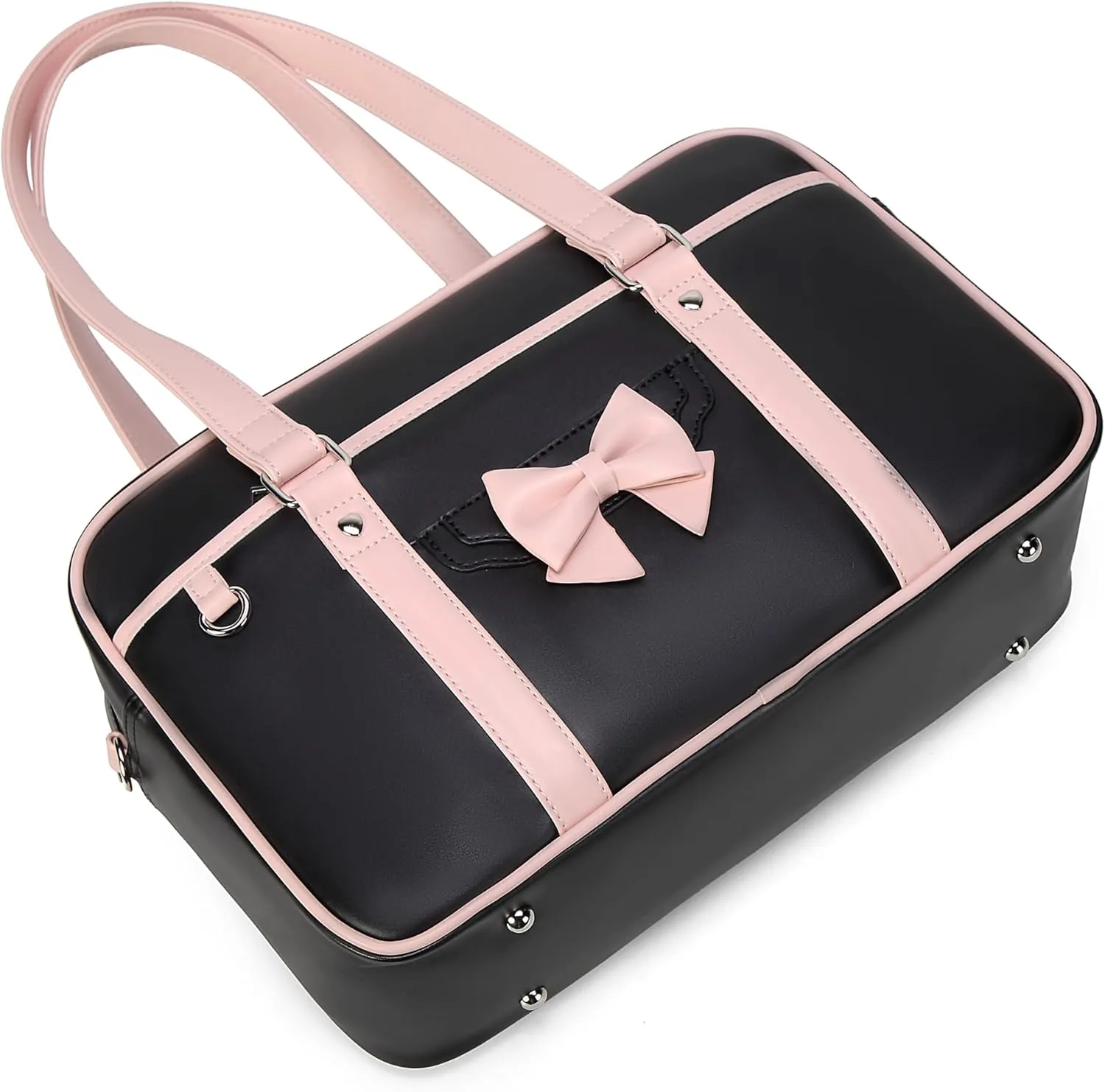Kawaii Japanese Shoulder Bag Messenger Crossbody Cute Bowknot Bookbag Satchel with Card Holder