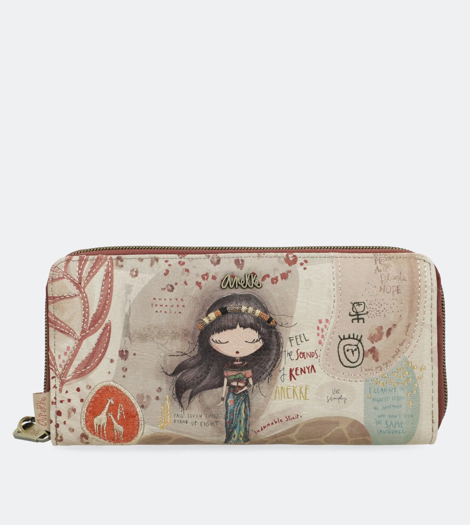 Kenya Big wallet with double zip