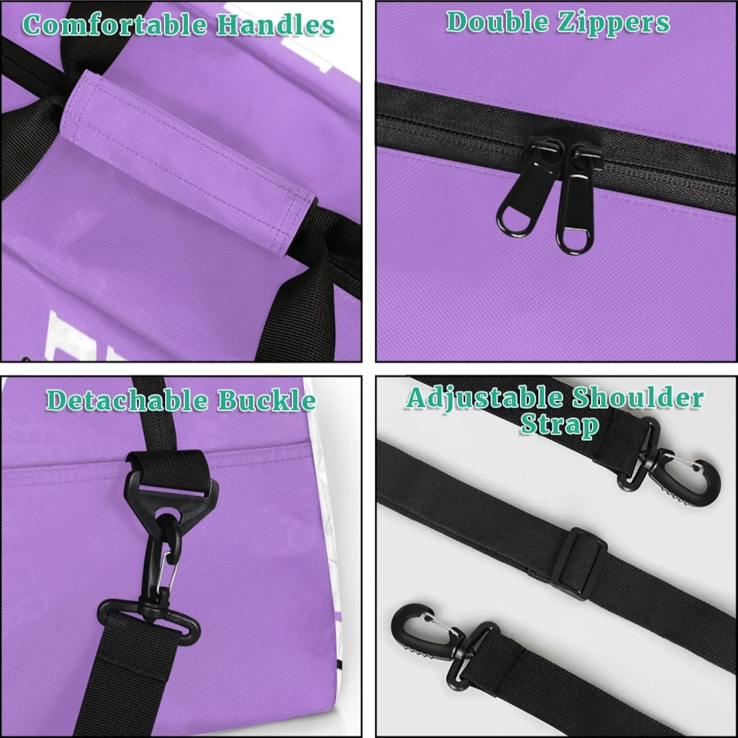 Kids Duffle Bag Personalized Gym Bag Overnight Bags, Ideal for Travel and Sports, Suitable for Men Women for Gym, Dance, Yoga, Durable Waterproof Sport Overnight Handbags Cheerleader Purple