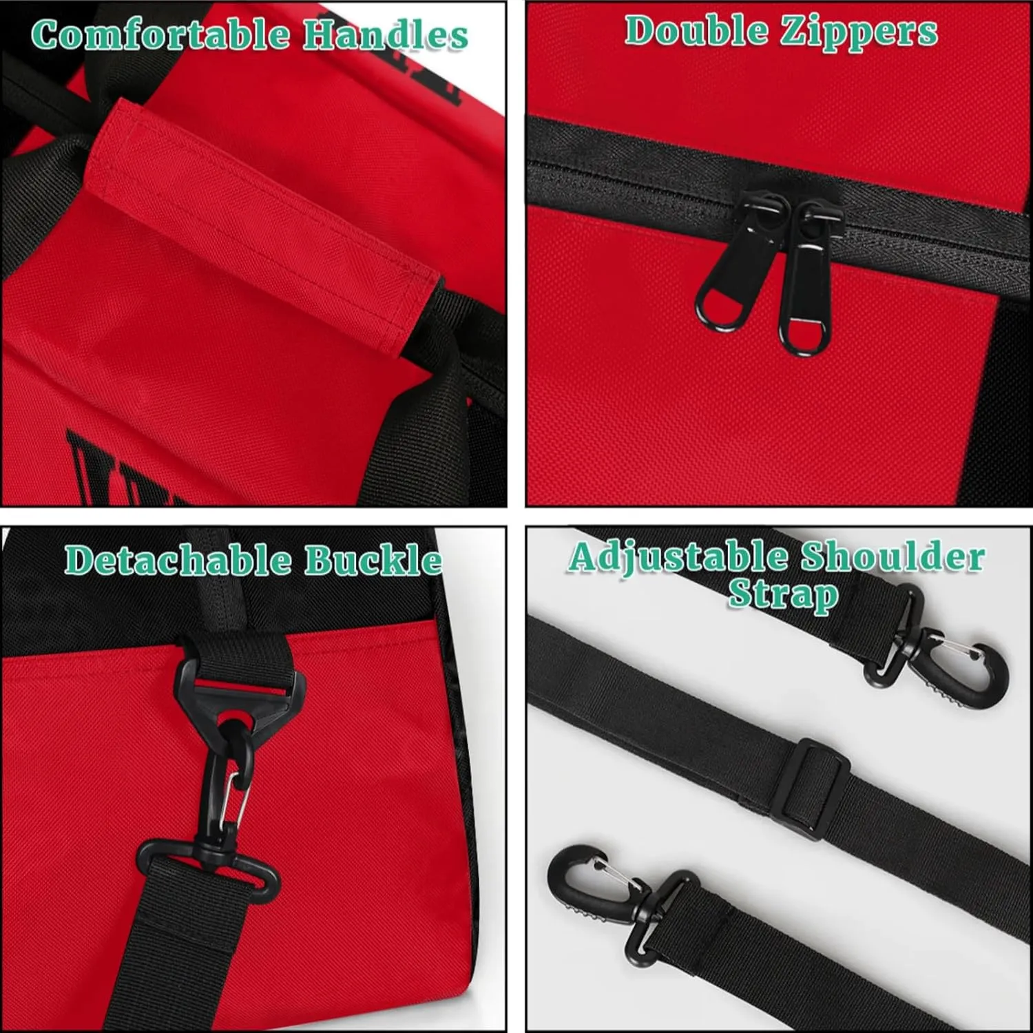 Kids Duffle Bag Personalized Gym Bag Overnight Bags, Ideal for Travel and Sports, Suitable for Men Women for Gym, Dance, Yoga, Durable Waterproof Sport Overnight Handbags Rugby Red