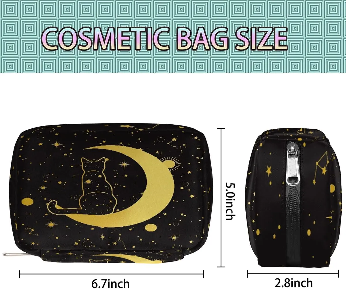 Kids Toiletry Bag for Boys, Small Cute Black Cat Wash Bag for Little Young Boys Waterproof Cosmetic Weekender Bag Toddler Traveling Toiletries
