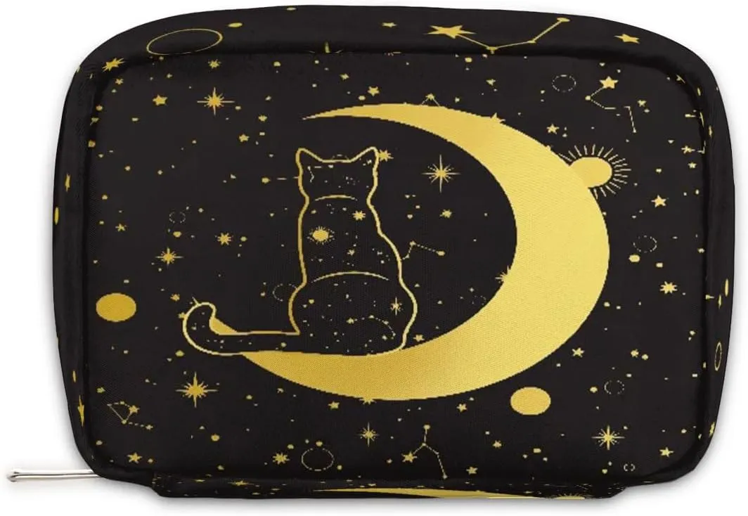 Kids Toiletry Bag for Boys, Small Cute Black Cat Wash Bag for Little Young Boys Waterproof Cosmetic Weekender Bag Toddler Traveling Toiletries
