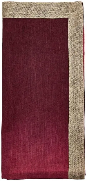 Kim Seybert Dip Dye Napkin In Berry & Plum Purple Linen