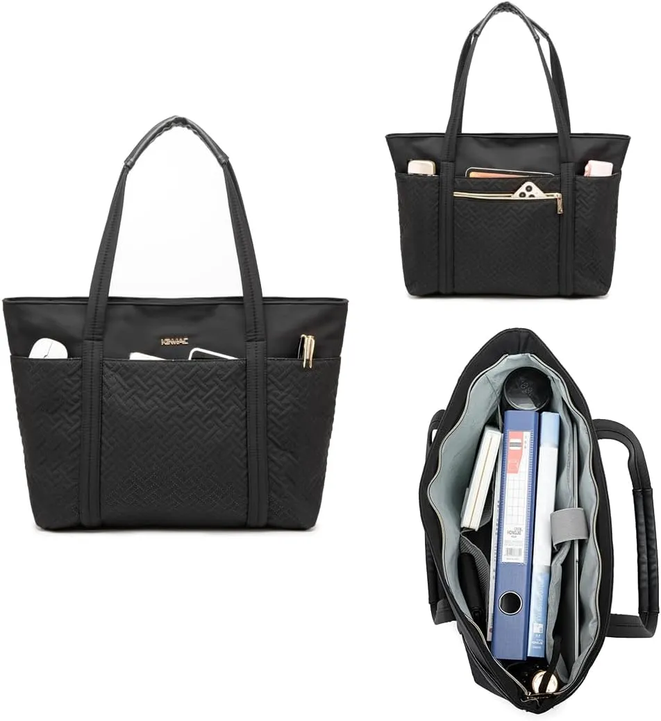 Kinmac Women's Laptop Tote Bag Top Handle Handbag Work Bag for Laptop Computer Up to 15.6 inch