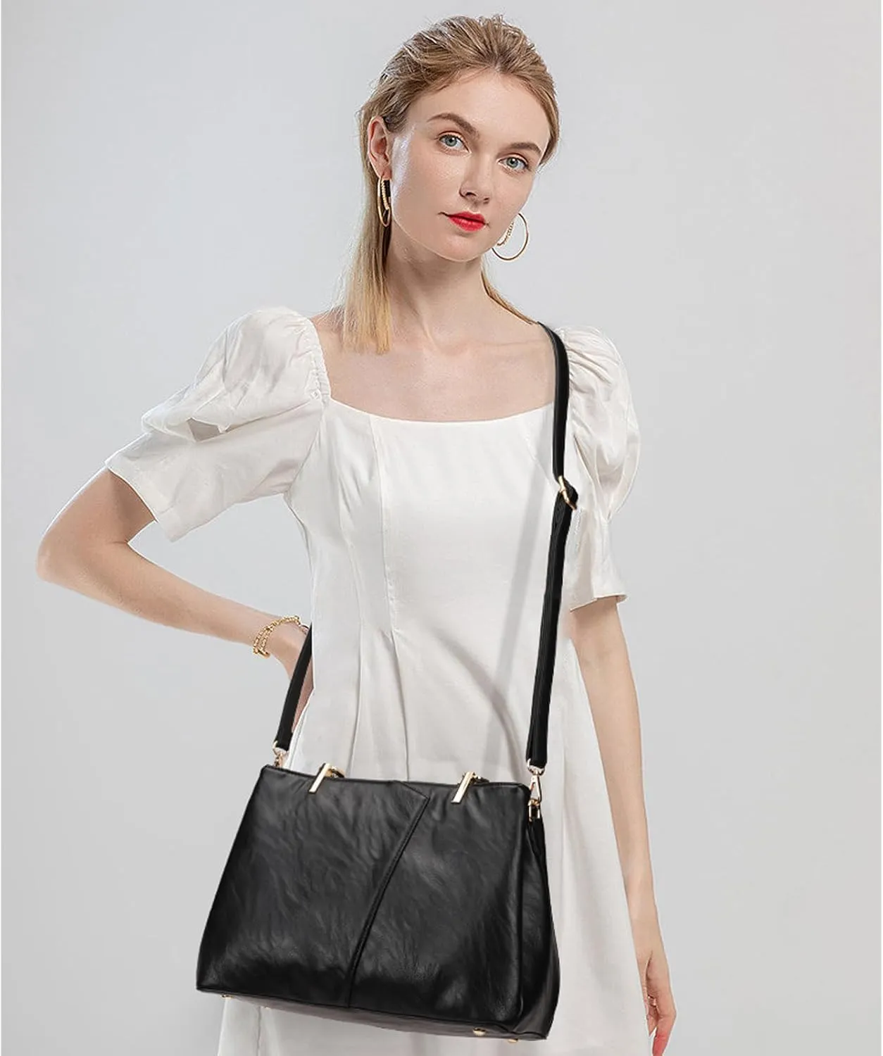 KouLi Buir Hobo, PU Leather Purses and Handbags - Shoulder, Crossbody, Top Handle, Tote Bags for Women