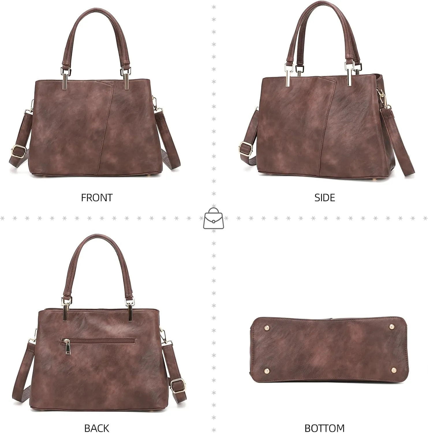 KouLi Buir Hobo, PU Leather Purses and Handbags - Shoulder, Crossbody, Top Handle, Tote Bags for Women