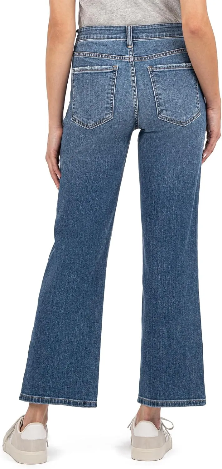 KUT from the Kloth Women's Petite Charlotte High-Rise Wide Leg with Regular Hem in Healthy